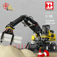 Thumbnail for Building Blocks Tech MOC RC APP Motorized Grabber Crane Truck Bricks Toy - 8