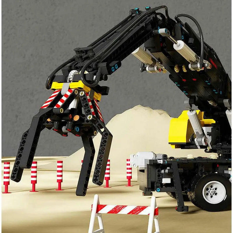 Building Blocks Tech MOC RC APP Motorized Grabber Crane Truck Bricks Toy Construction Set Toys - 4
