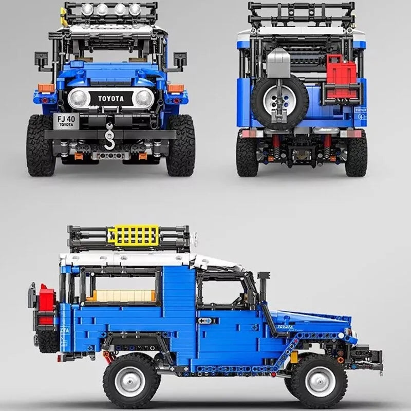 Building Blocks Tech MOC RC APP Off Road Toyota FJ40 SUV Bricks Toy - 12