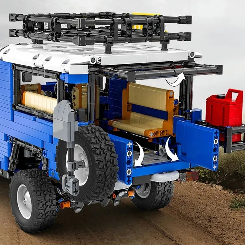 Building Blocks Tech MOC RC APP Off Road Toyota FJ40 SUV Bricks Toy - 7