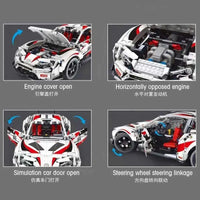 Thumbnail for Building Blocks Tech MOC Toyota GT86 Classic Sports Car Bricks Toy 23002 Construction Set Toys - 4