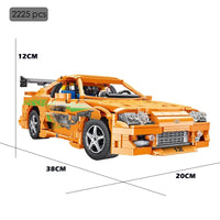Thumbnail for Building Blocks Tech MOC Toyota Supra A80 Classic Sports Car Bricks Toy QC018 - 3
