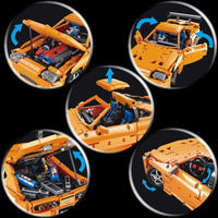 Thumbnail for Building Blocks Tech MOC Toyota Supra A80 Classic Sports Car Bricks Toy QC018 - 11