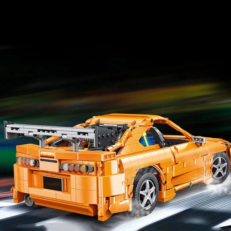 Building Blocks Tech MOC Toyota Supra A80 Classic Sports Car Bricks Toy QC018 - 4