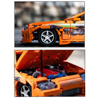 Thumbnail for Building Blocks Tech MOC Toyota Supra A80 Classic Sports Car Bricks Toy QC018 - 10