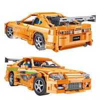 Thumbnail for Building Blocks Tech MOC Toyota Supra A80 Classic Sports Car Bricks Toy QC018 - 1