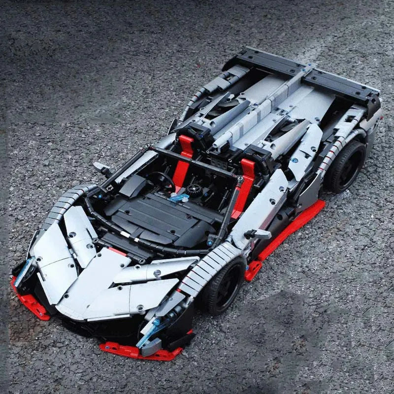 Building Blocks Tech MOC XQ1003 Lambo Veneno Roadster Racing Car Bricks Toys Construction Set Toys - 4