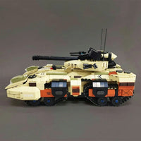 Thumbnail for Building Blocks Army MOC Military M850 Grizzly Tank Bricks Toy - 9