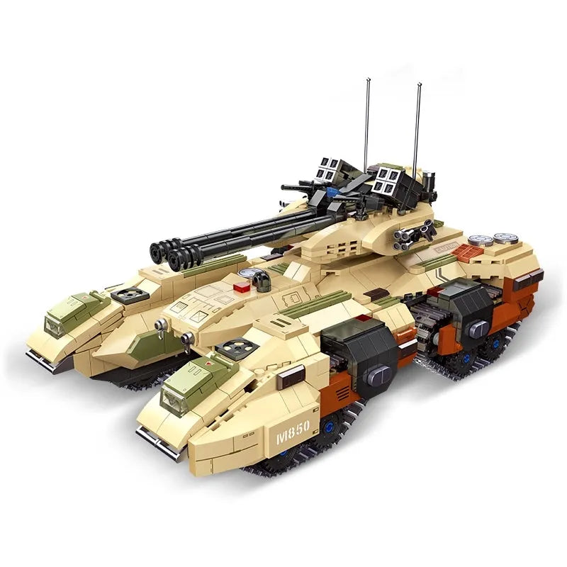 Building Blocks Army MOC Military M850 Grizzly Tank Bricks Toy - 1