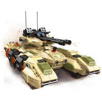 Thumbnail for Building Blocks Army MOC Military M850 Grizzly Tank Bricks Toy - 2