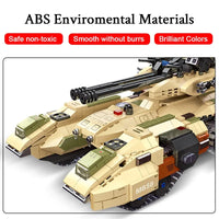 Thumbnail for Building Blocks Army MOC Military M850 Grizzly Tank Bricks Toy - 3