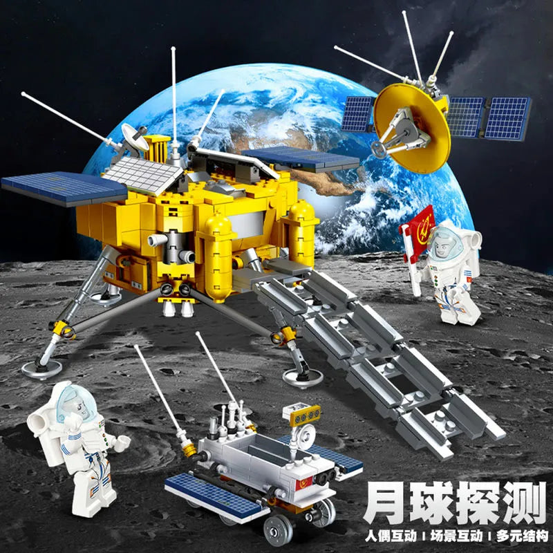 Building Blocks Block Ideas Lunar Landing Module Space Bricks Toy - 2