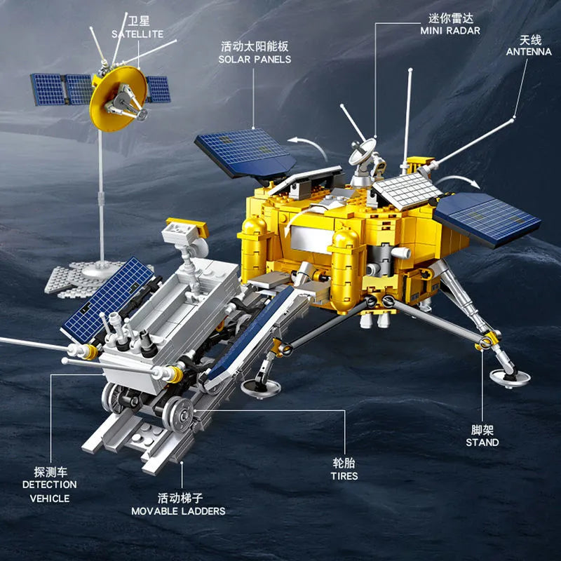 Building Blocks Building Block Ideas Lunar Landing Module Space Bricks Toy Construction Set Toys - 3