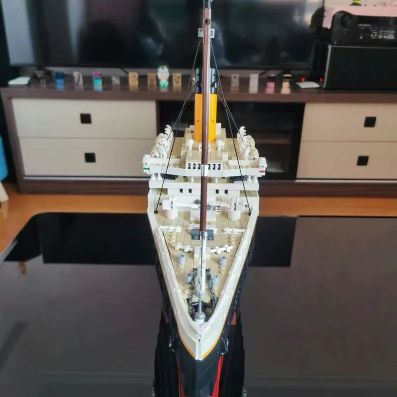 Building Blocks Building Block MOC RMS The Titanic Steam Ship Boat Bricks Toys - 8