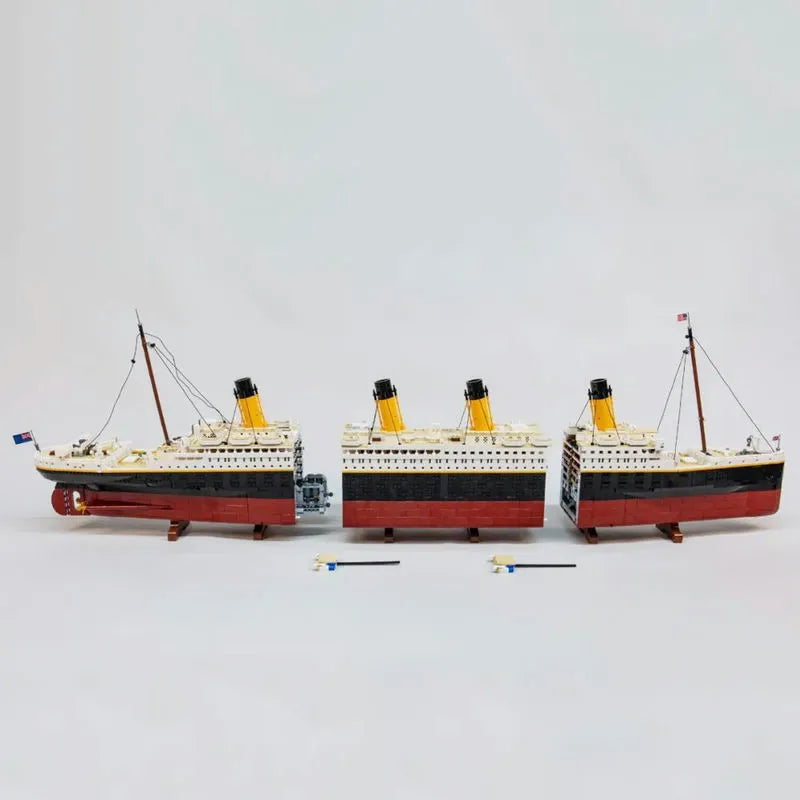 Building Blocks Block MOC RMS The Titanic Steam Ship Boat Bricks Toys - 17