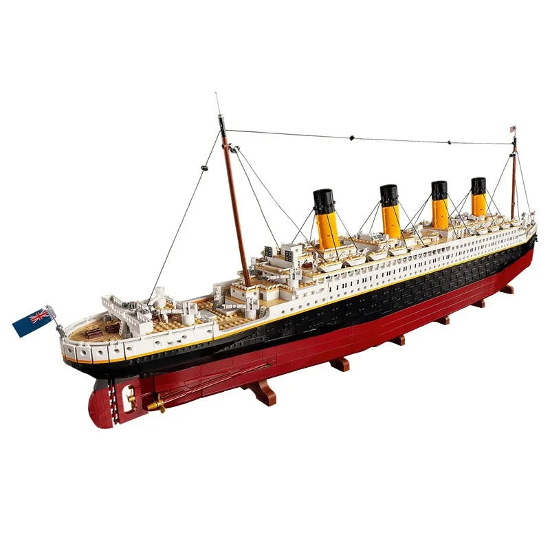 Building Blocks Block MOC RMS The Titanic Steam Ship Boat Bricks Toys - 5