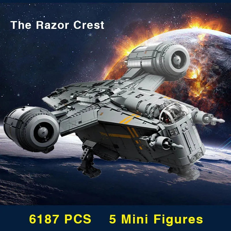 Building Blocks Block Star Wars MOC UCS Razor Crest Bricks Toy 60088 - 2