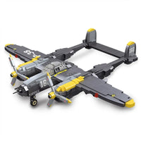Thumbnail for Building Blocks Block WW2 P38 Bomber Aircraft Bricks Toys - 1