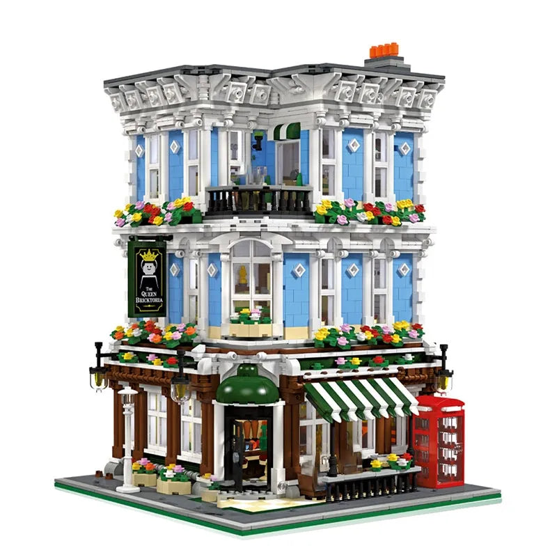 Building Blocks Building Blocks City Street The Queen Bricktoria Pub Bricks Toy Construction Set Toys - 9
