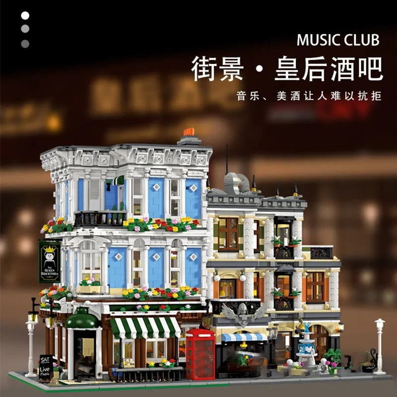 Building Blocks Building Blocks City Street The Queen Bricktoria Pub Bricks Toy Construction Set Toys - 7