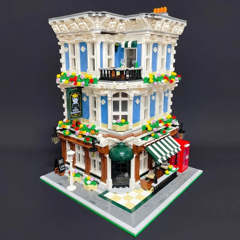 Building Blocks Building Blocks City Street The Queen Bricktoria Pub Bricks Toy Construction Set Toys - 14