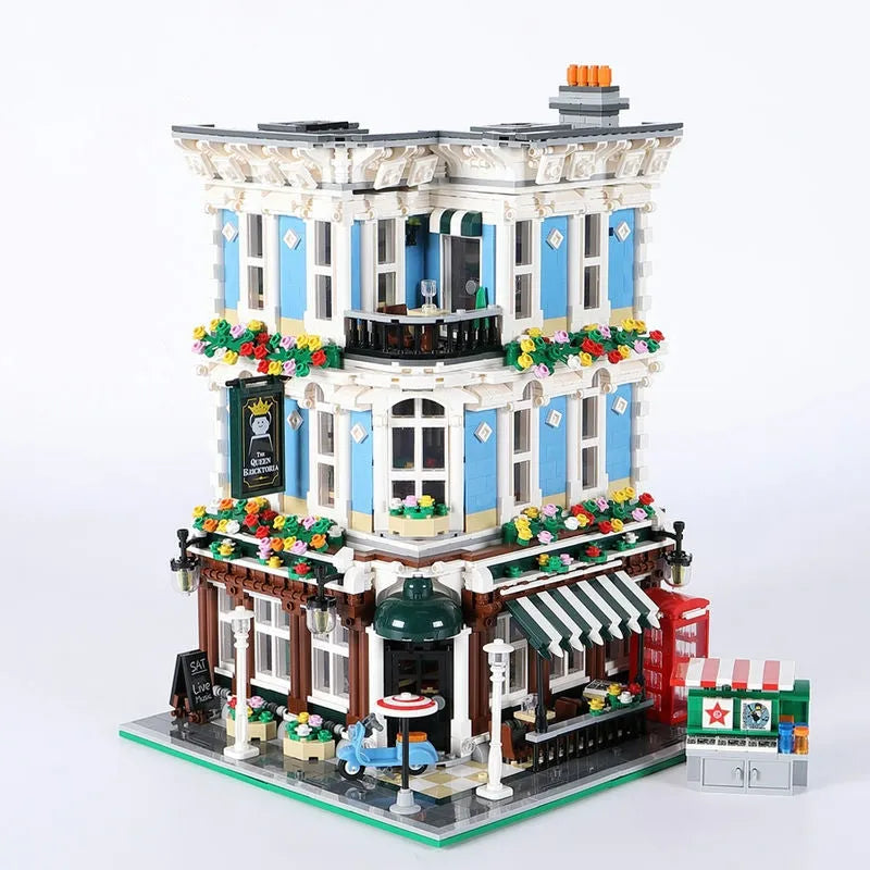 Building Blocks City Street The Queen Bricktoria Pub Bricks Toy - 15