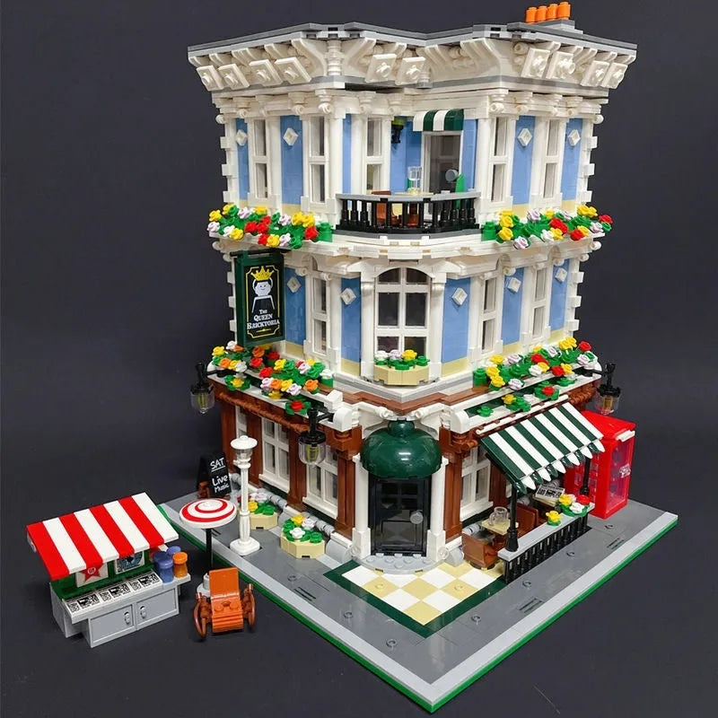 Building Blocks Building Blocks City Street The Queen Bricktoria Pub Bricks Toy Construction Set Toys - 12