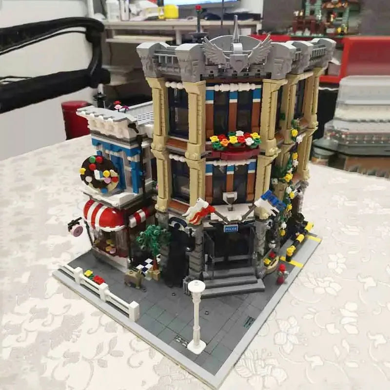 Building Blocks Expert City Street Police Station Brick Kids Toy - 3