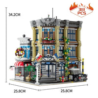Thumbnail for Building Blocks Expert City Street Police Station Brick Kids Toy - 11