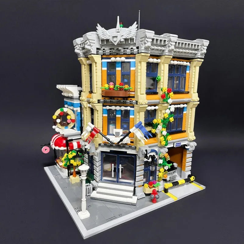 Building Blocks Expert City Street Police Station Brick Kids Toy - 5