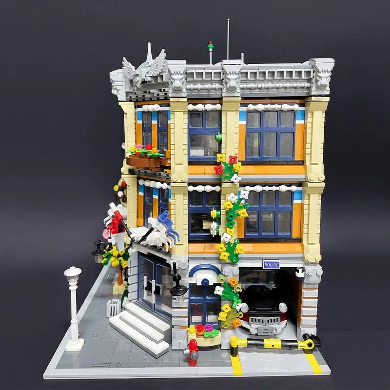 Building Blocks Expert City Street Police Station Brick Kids Toy - 8