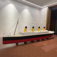 Thumbnail for Building Blocks MOC RMS Titanic Steam Ship Boat Bricks Toys - 5