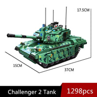 Thumbnail for Building Blocks Challenger 2 Main Battle Tank Model Kids Bricks Toy - 7