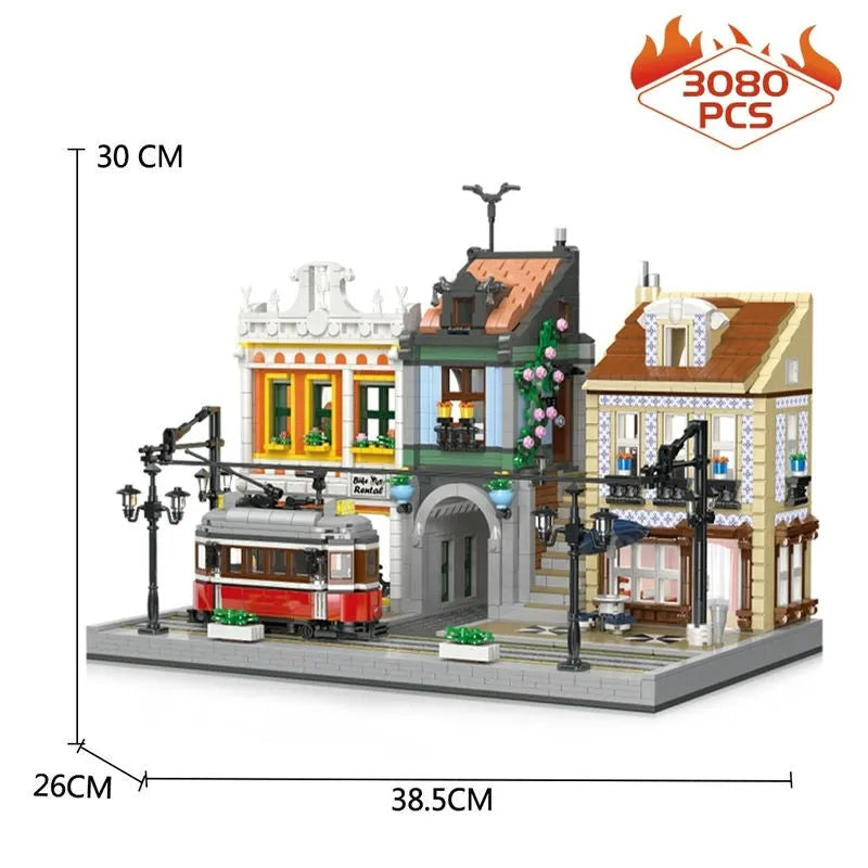 Building Blocks City Street Expert Lisbon Tram Station Bricks Toys Kids - 11
