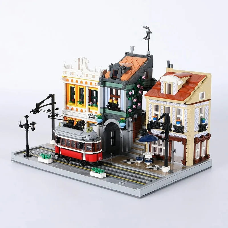 Building Blocks City Street Expert Lisbon Tram Station Bricks Toys Kids - 3