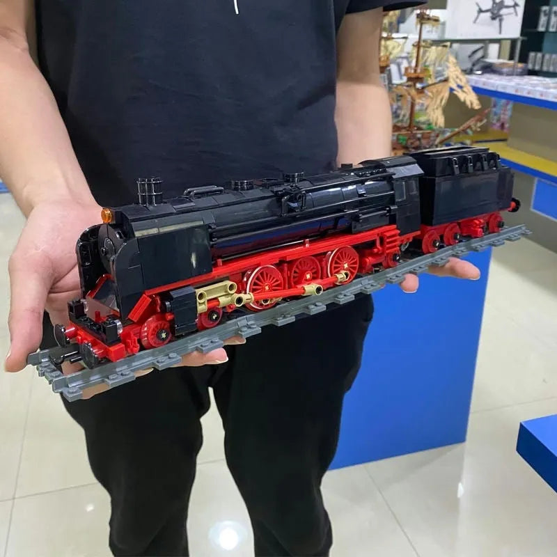 Building Blocks Creator Expert BR01 Steam Train Locomotive Bricks Toy EU - 4