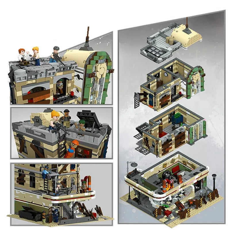 Building Blocks Creator Expert MOC Downtown Diner Apocalypse Version Bricks Toy - 13