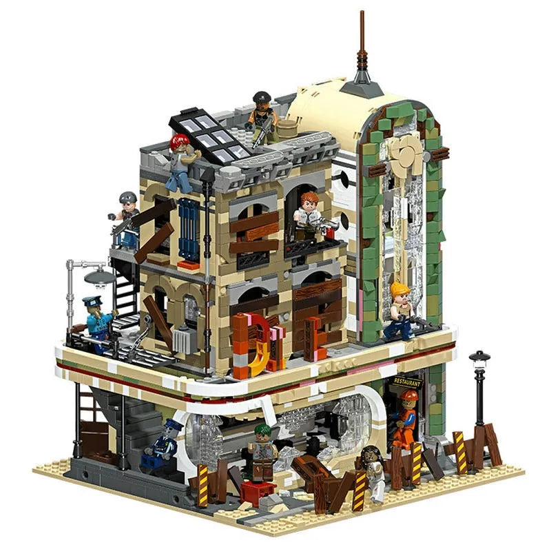 Building Blocks Creator Expert MOC Downtown Diner Apocalypse Version Bricks Toy - 1