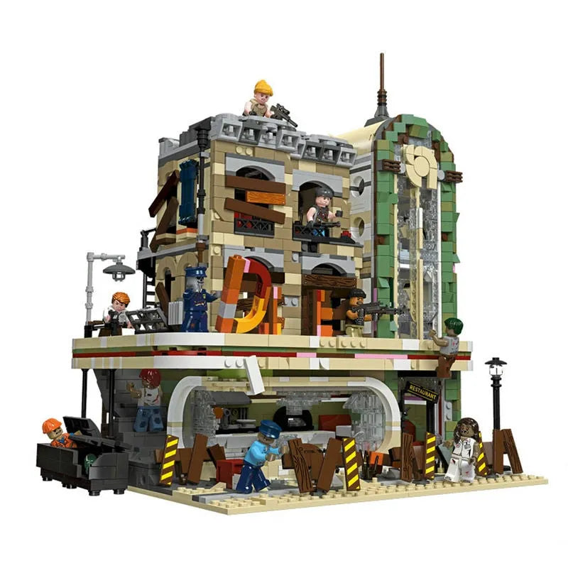 Building Blocks Creator Expert MOC Downtown Diner Apocalypse Version Bricks Toy - 3