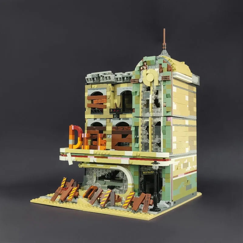 Building Blocks Creator Expert MOC Downtown Diner Apocalypse Version Bricks Toy - 7