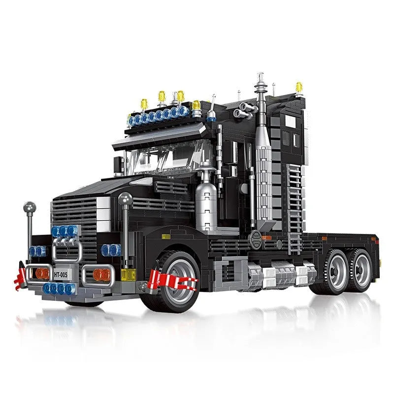 Building Blocks Creator Tech MOC Heavy Duty Black Truck Bricks Toys Construction Set Toys - 1