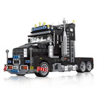Thumbnail for Building Blocks Creator Tech MOC Heavy Duty Black Truck Bricks Toys - 1