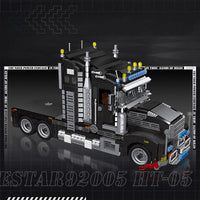 Thumbnail for Building Blocks Creator Tech MOC Heavy Duty Black Truck Bricks Toys Construction Set Toys - 4
