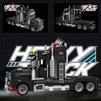 Thumbnail for Building Blocks Creator Tech MOC Heavy Duty Black Truck Bricks Toys Construction Set Toys - 3