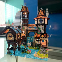Thumbnail for Building Blocks Expert Creator Medieval Town Riverside Scholars Bricks Toy EU - 9