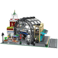 Thumbnail for Building Blocks Expert Creator Train Station Meeting Point Bricks Toy EU Construction Set Toys - 2