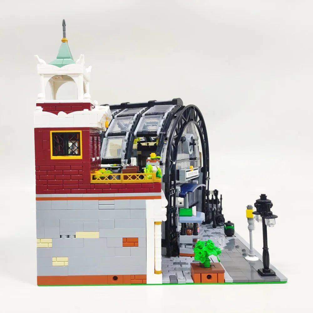 Building Blocks Expert Creator Train Station Meeting Point Bricks Toy EU Construction Set Toys - 6
