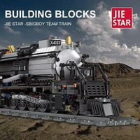 Thumbnail for Building Blocks Expert MOC Bigboy Steam Locomotive Train Bricks Toy 59005 - 2