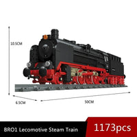 Thumbnail for Building Blocks Expert MOC BR01 Steam Locomotive Train Bricks Toy 59004 - 1