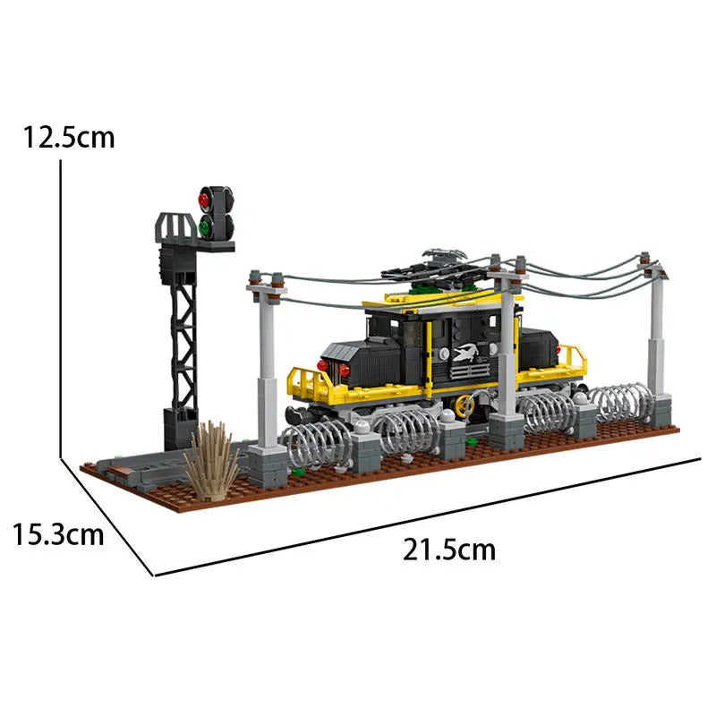 Building Blocks Expert MOC Crocodile Locomotive Train Bricks Toys 59007 - 1